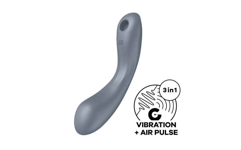 Satisfyer Curvy Trinity 1 Blue Grey - Just for you desires