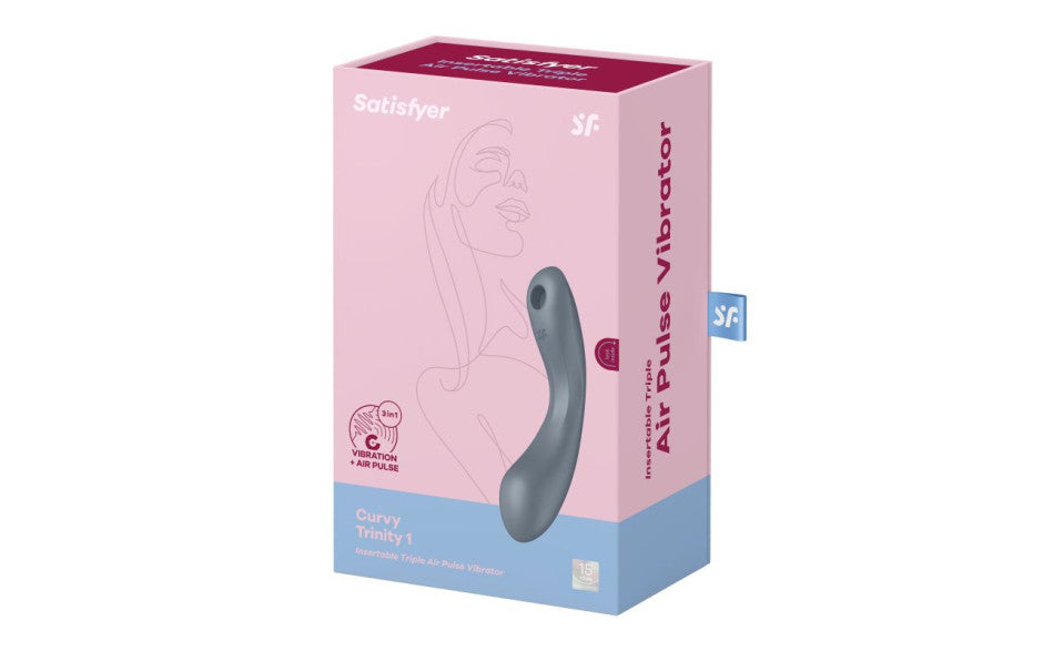 Satisfyer Curvy Trinity 1 Blue Grey - Just for you desires