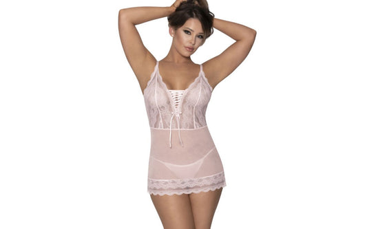 Lace Chemise and G-String Blush - Just for you desires