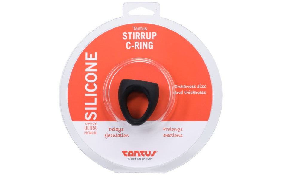 Stirrup Silicone Cock Ring Onyx - Just for you desires