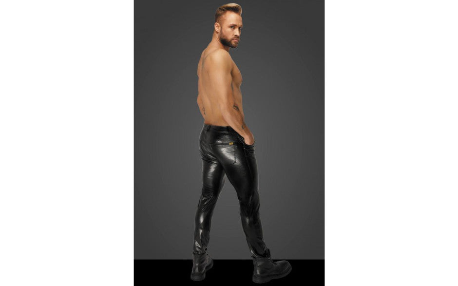 Snake Wetlook Long Pants with Back Pockets