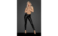 Snake Wetlook Leggings with Zipper - Just for you desires