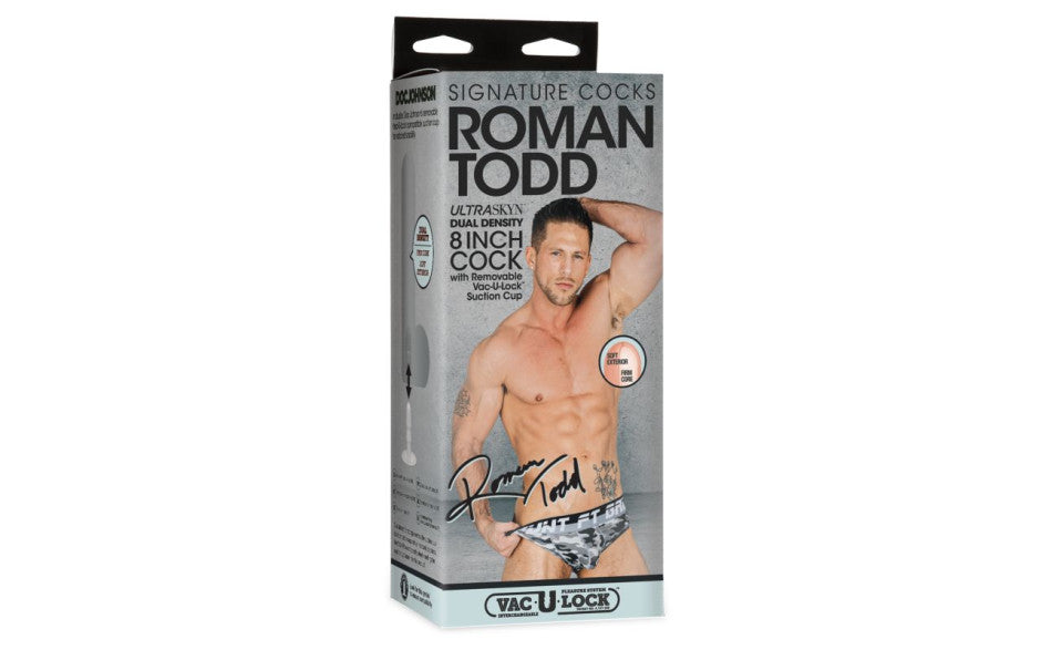 Roman Todd 8in Ultraskyn Cock w Removable Vac-U-Lock Suction Cup Vanilla