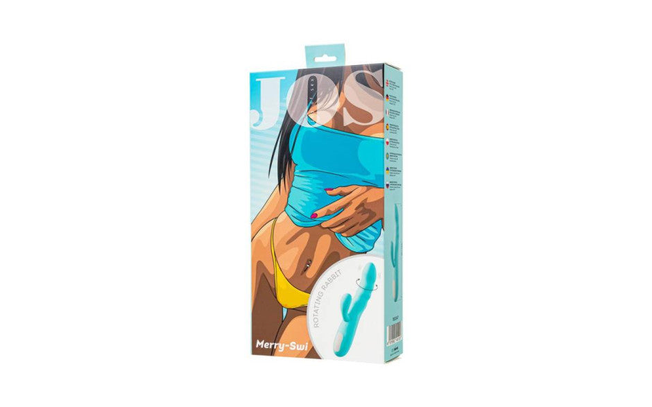 JOS Merry Swirl Rotating Shaft Rabbit Vibrator Blue - Just for you desires