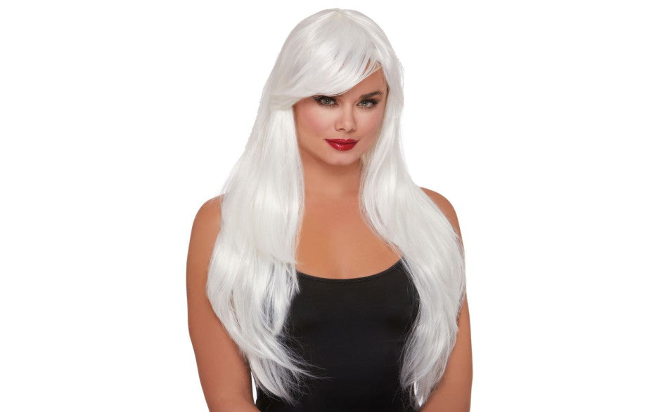 Dreamgirl Layered Long Wig White - Just for you desires