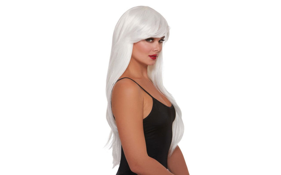 Dreamgirl Layered Long Wig White - Just for you desires