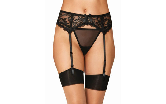 Dreamgirl Lace Garter Belt Black - Just for you desires