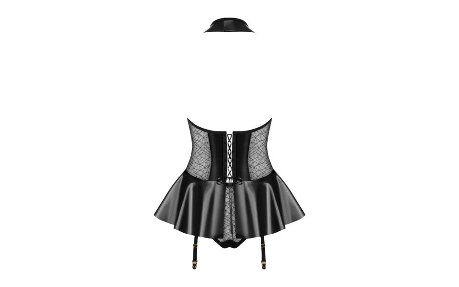 Hot Corset w Panties Black - Just for you desires