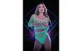 Glow In The Dark Long Sleeve Crop Top w Panty Set - Just for you desires