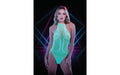 Glow In The Dark Floral Fishnet Teddy - Just for you desires