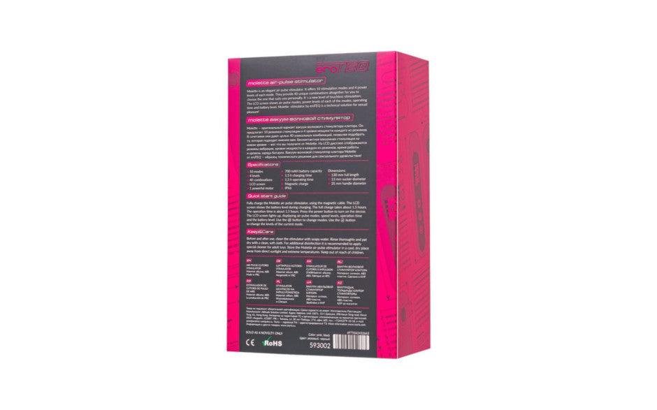 eroTeq Vacuum-Wave Clitoral Vibrator Molette Pink - Just for you desires