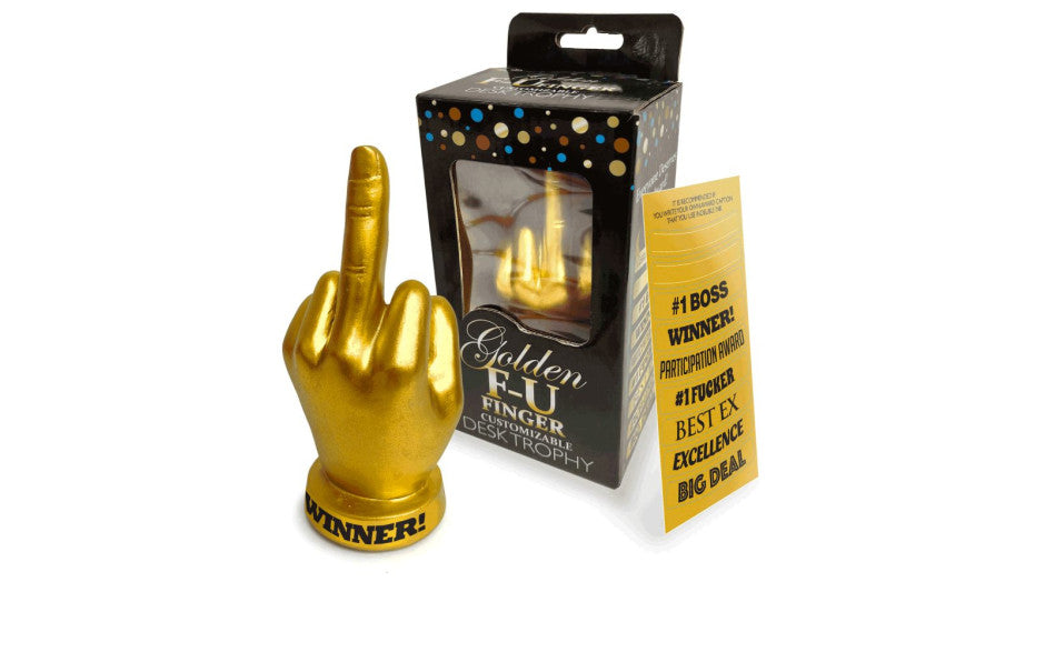 Golden FU Finger Trophy - Just for you desires