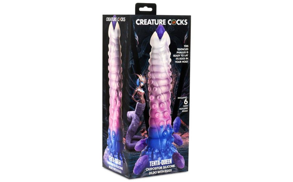 Tenta-Queen Ovipositor Silicone Dildo with Eggs - Just for you desires