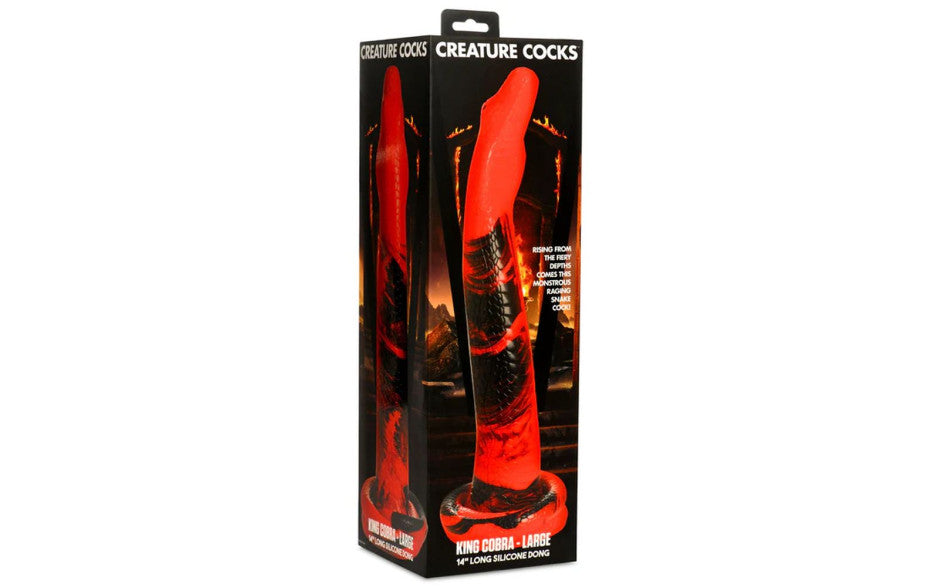 Creature Cocks Large King Cobra 14 in Long Silicone Dong - Just for you desires