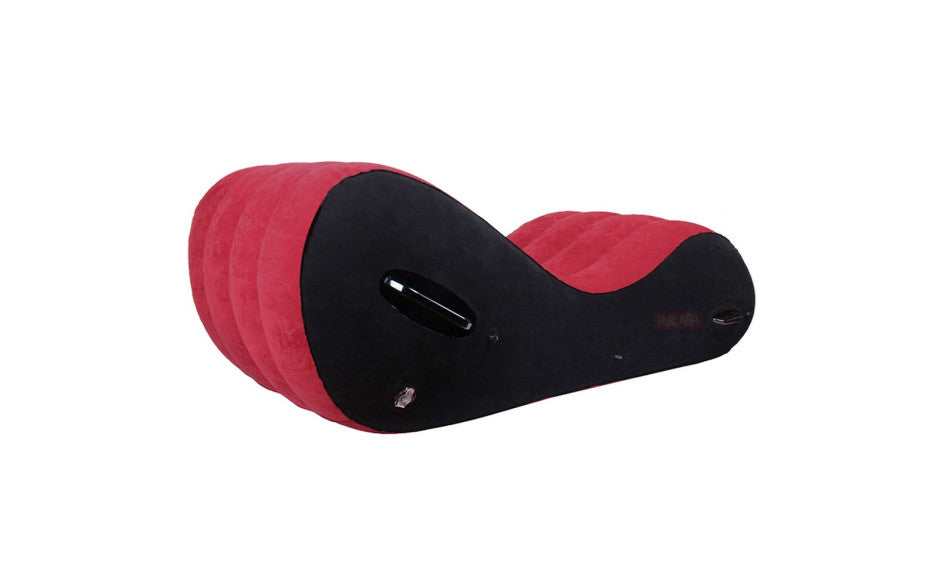Large 1.5m Inflatable Suede Love Lounge with Handrail - Just for you desires