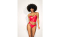 Red Vinyl Bustier and Thong 2 in 1 Set - Just for you desires