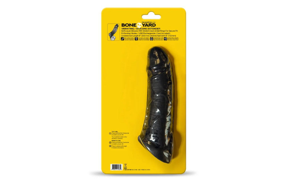 Boneyard Vibrating Silicone Remote Control 9 Mode Extender