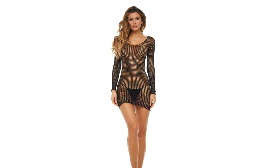 Crochet Seduction Dress Black