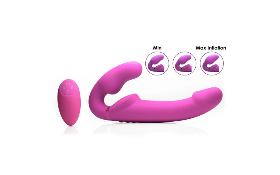 Worlds 1st Remote Control Inflatable Ergo-Fit Strapless Strap-On - Just for you desires