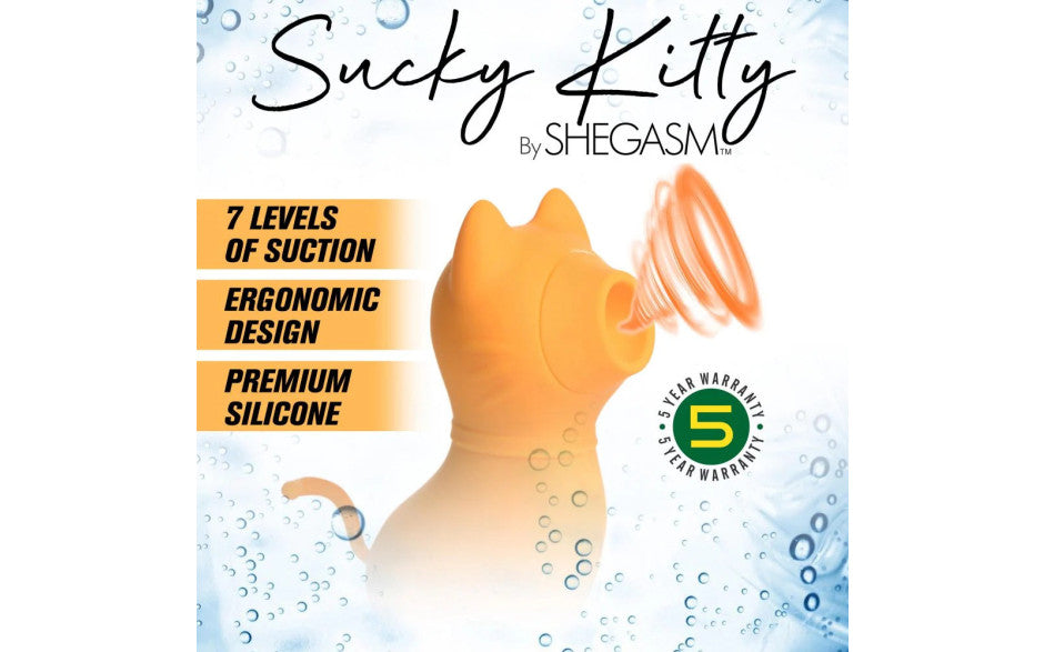 Sucky Kitty 7X Clitoral Stimulator Orange - Just for you desires