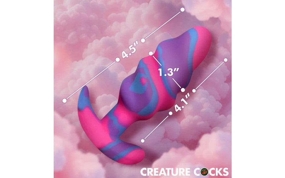 Unicorn Swirl Silicone Butt Plug Medium - Just for you desires