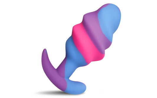 Unicorn Swirl Silicone Butt Plug Large - Just for you desires