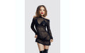 Glossy Sheril Dress 3 Pc Set Wetlook Black - Just for you desires