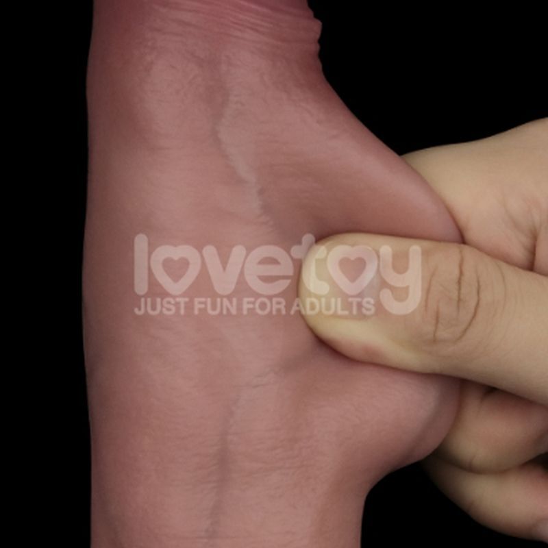 Sliding Skin Pro Dual Layer Silicone Dong 9in