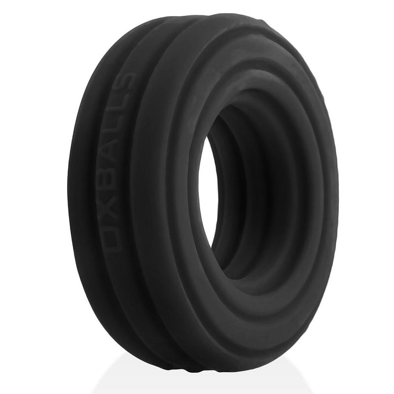 Roto Grooved Gripper Ribbed Cockring Black - Just for you desires