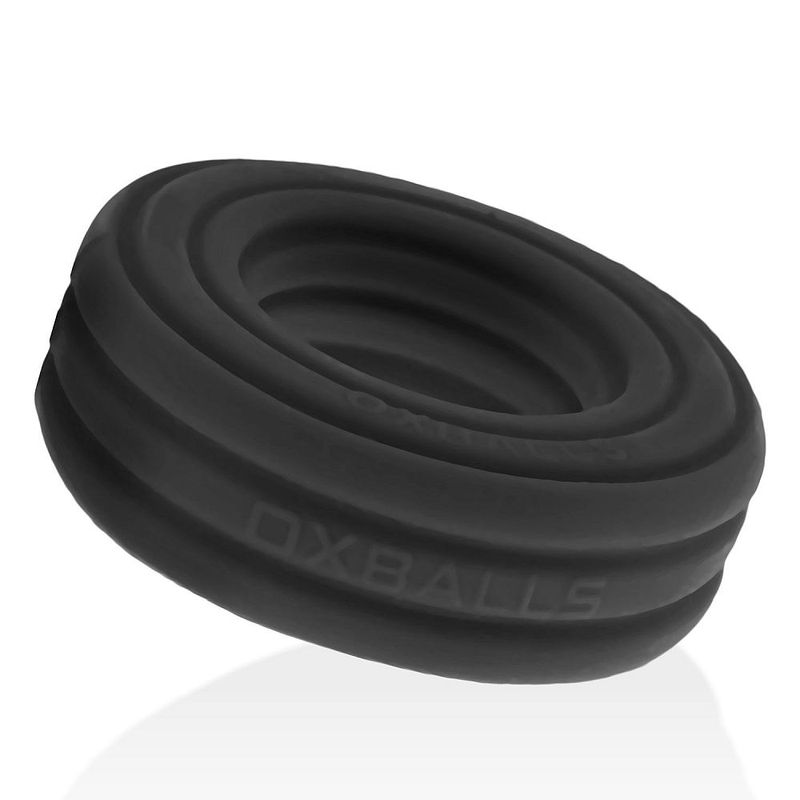 Roto Grooved Gripper Ribbed Cockring Black - Just for you desires