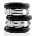 Jacker Stack 5 Pc Strong Cock Ring Clear Black - Just for you desires