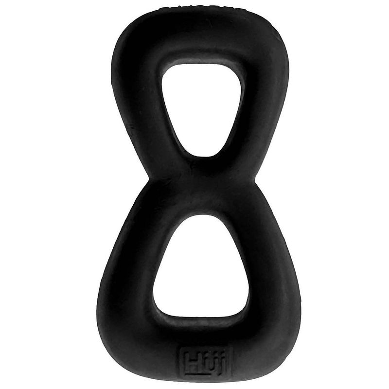Boomerang Double Cockring Ball Stretcher Black - Just for you desires