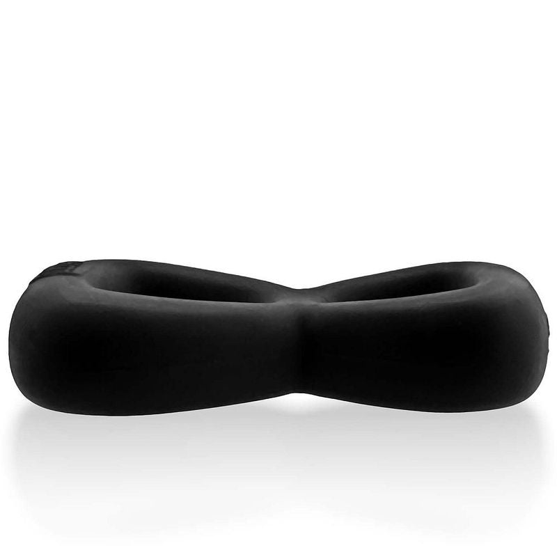 Boomerang Double Cockring Ball Stretcher Black - Just for you desires