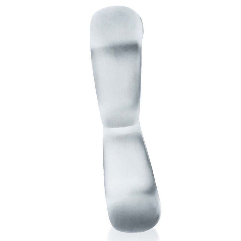 Boomerang Double Cockring Ball Stretcher Clear - Just for you desires