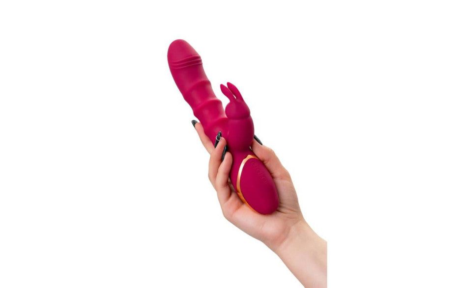 JOS Tenty Rabbit Vibrator with Moving Shaft Rings - Just for you desires