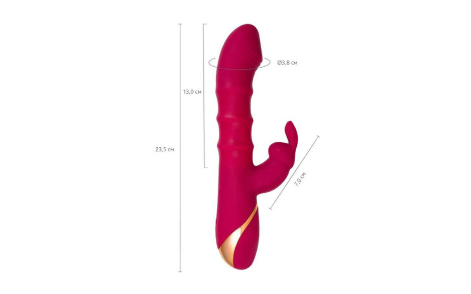 JOS Tenty Rabbit Vibrator with Moving Shaft Rings - Just for you desires
