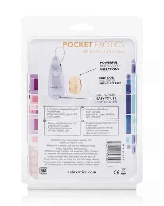 Pocket Exotics Vibrating Gold Egg
