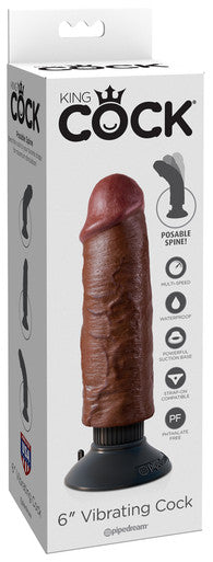 172582 - King Cock 6 Inch Vibrating Cock - Just for you desires
