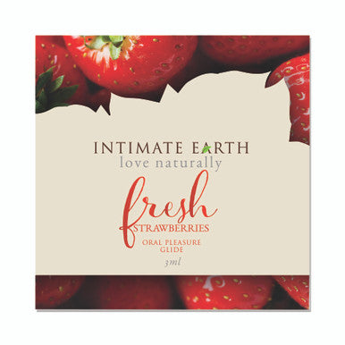 176131 - Intimate Earth Oral Pleasure Glide Fresh Foil 3 Ml - Strawberry - Just for you desires