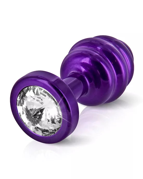 Diogol - Ano Butt Plug Ribbed Purple 35 mm - Just for you desires