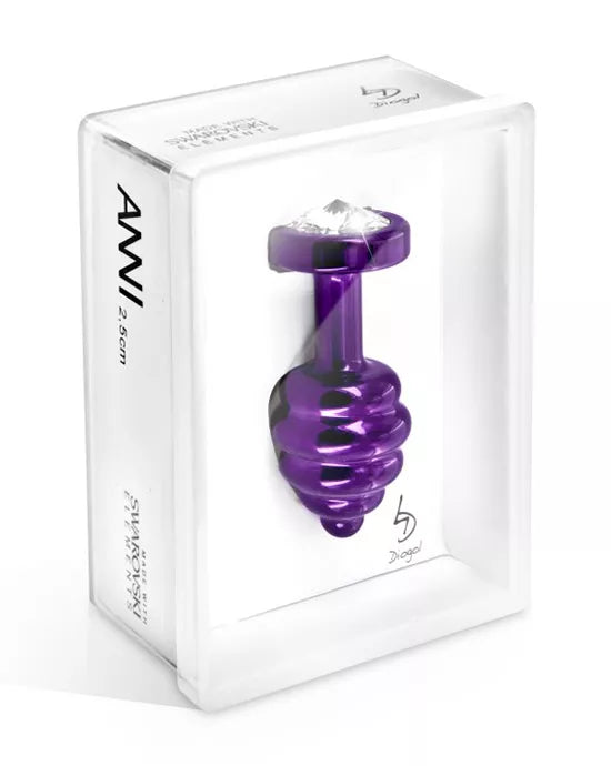 Diogol - Ano Butt Plug Ribbed Purple 35 mm - Just for you desires