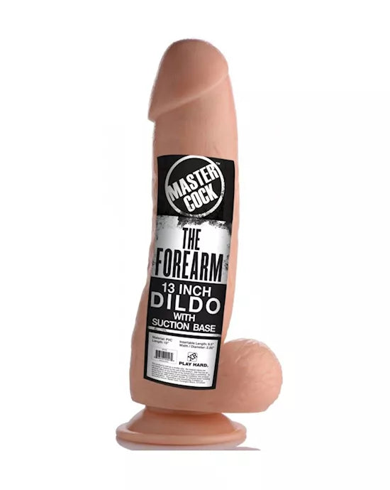 The Forearm 13 Inch Dildo with Suction Base Flesh - Just for you desires