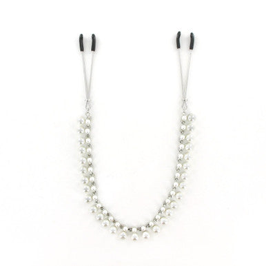 178341 - Midnight Pearl Chain Nipple Clips - Just for you desires