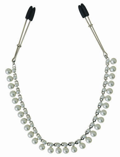 178341 - Midnight Pearl Chain Nipple Clips - Just for you desires