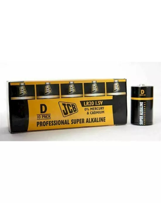JCB D size Industrial Alkaline 1.5v (BOX OF 10) - Just for you desires