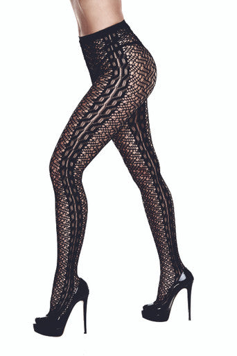201813 - Braided Jacquard Pantyhose - Just for you desires