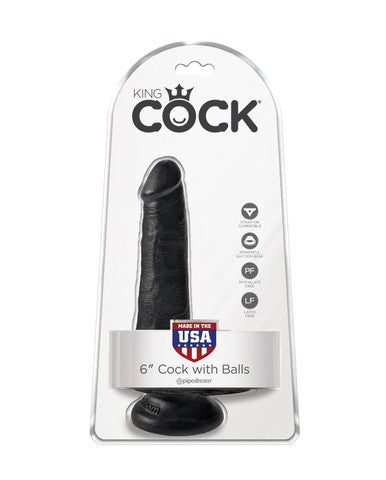 205423 - King Cock 6 Inch Cock With Balls - Just for you desires
