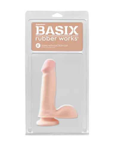 20869 - Basix 6 Inch Suction Cup Dildo - Just for you desires