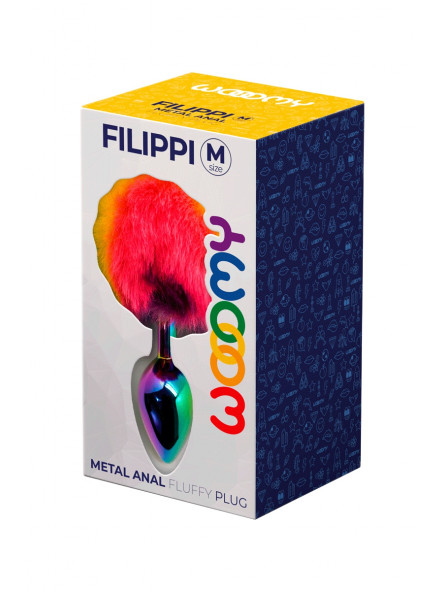 Wooomy Filippi Fluffy Rainbow Metal Plug M - Just for you desires