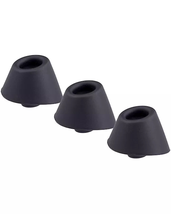 Womanizer InsideOut Silicone Heads 3 Pack Black Small - Just for you desires